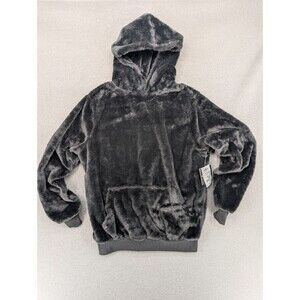 Harper & Ivy Women's Plush Teddy Hoodie Size Small Black Fleece NWT